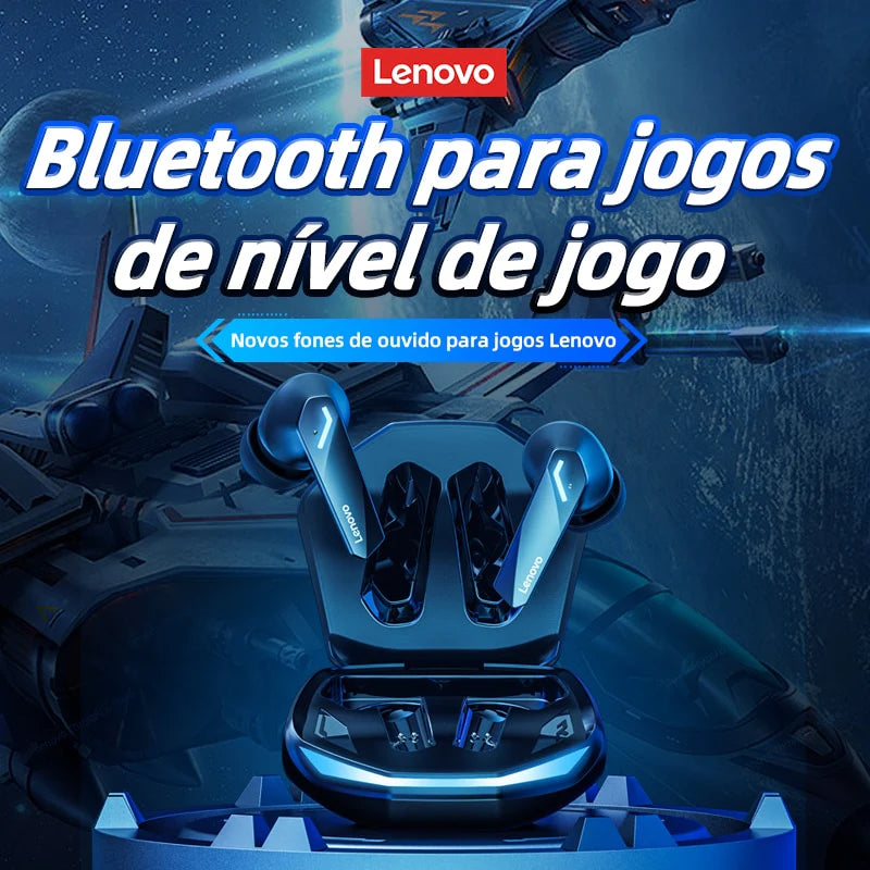 Fone de Ouvido Sem Fio Lenovo GM2 Pro TWS Original à Prova d'água