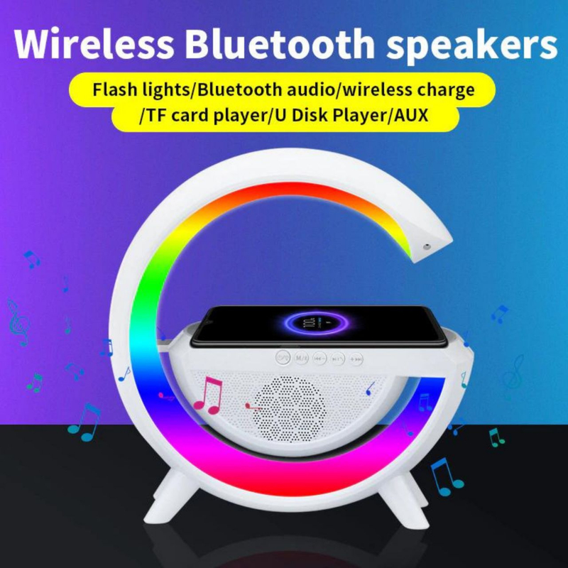 Caixinha De Som G-speaker smart Carregador Indução Altofalante Bluetooth Android e IOS Luminaria