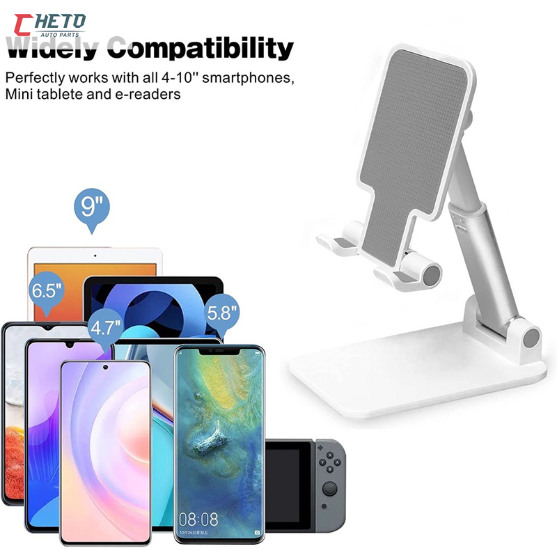 Suporte Para Celular e Tablet Dobrável Portátil Ajustável Apoio Mesa